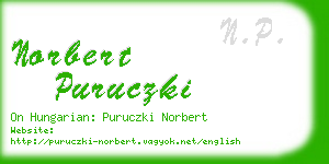 norbert puruczki business card